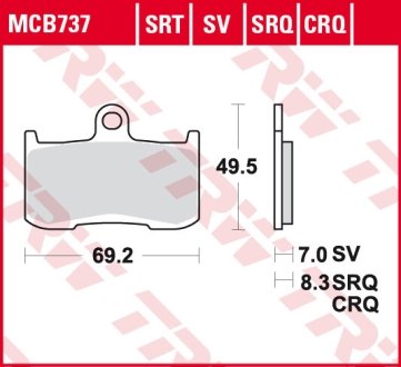 Тормозная колодка (диск) TRW MCB737SV