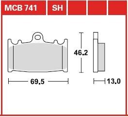Гальмівні колодки TRW MCB741SH