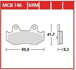 Гальмівні колодки TRW MCB746SRM