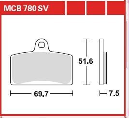 Гальмівні колодки TRW MCB780SV