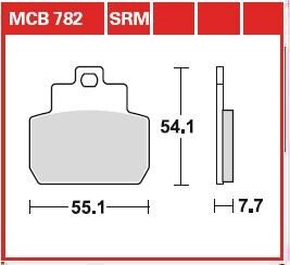 Гальмівні колодки TRW MCB782
