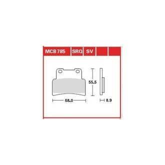 Тормозная колодка (диск) TRW MCB785SV