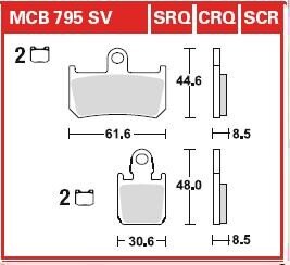 Гальмівні колодки TRW MCB795CRQ
