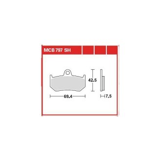 Гальмівні колодки задні TRW MCB797SH