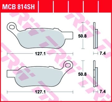 Тормозная колодка (диск) TRW MCB814SH