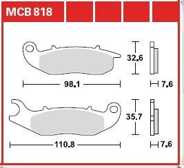 Гальмівні колодки TRW MCB818