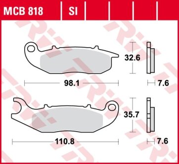 Гальмівні колодки TRW MCB818SI