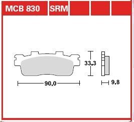 Гальмівні колодки TRW MCB830