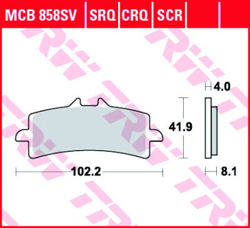 Гальмівна колодка (диск) TRW MCB858SV