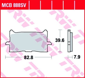 Комплект тормозных колодок TRW MCB888SV