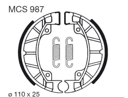 Гальмівні колодки TRW MCS987