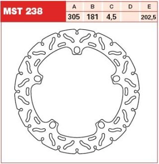 Гальмівний диск TRW MST238RAC