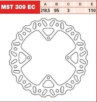 Гальмівний диск TRW MST309EC