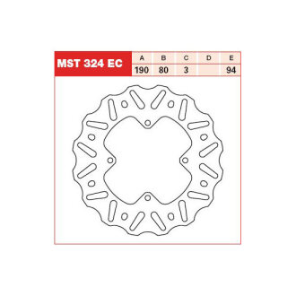 Гальмівний диск TRW MST324EC