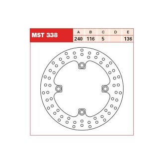 Тормозной диск TRW MST338