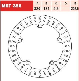 Гальмівний диск TRW MST356