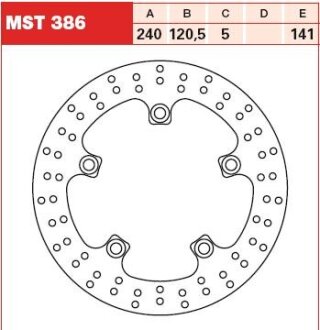 Гальмівний диск TRW MST386