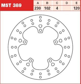 Гальмівний диск TRW MST389