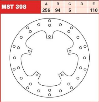 Гальмівний диск TRW MST398