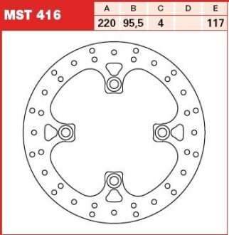 Гальмівний диск TRW MST416