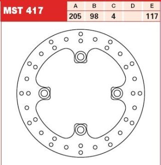 Гальмівний диск TRW MST417
