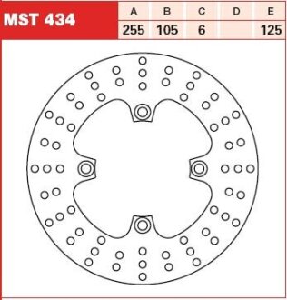 Гальмівний диск TRW MST434