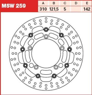 Гальмівний диск TRW MSW259