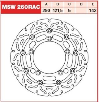 Гальмівний диск TRW MSW260RAC