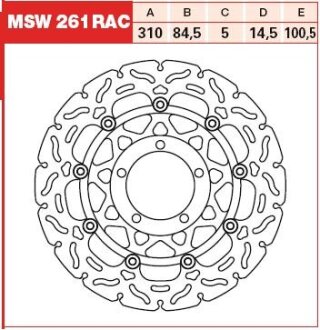 Гальмівний диск TRW MSW261RAC