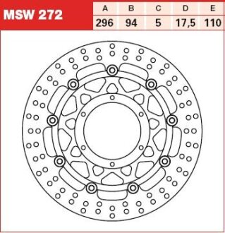 Гальмівний диск TRW MSW272