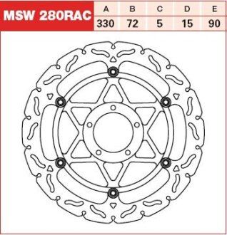 Гальмівний диск TRW MSW280RAC