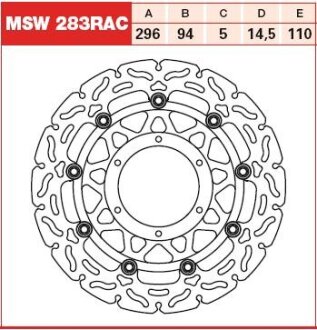 Гальмівний диск TRW MSW283RAC