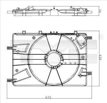 Корпус вентилятора радіатора TYC 82500161