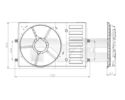 Корпус вентилятора радіатора TYC 83700351