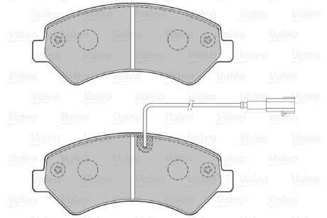 Тормозные колодки дисковые CITROEN/PEUGEOT Jumper/Boxer "2,2-3,0 "F "06>> Valeo 301276