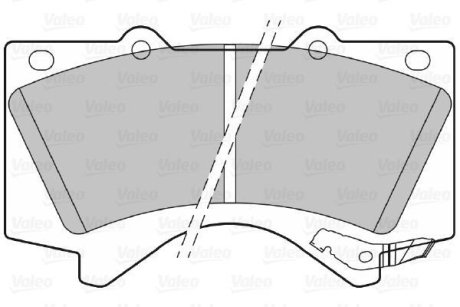 Гальмівні колодки дискові TOYOTA LandCruiser/Prado "2,8-4,7 "F "08>> Valeo 301339