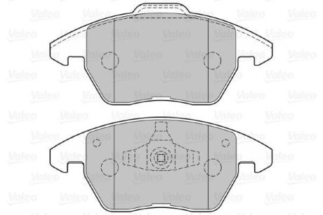 Тормозные колодки дисковые CITROEN/PEUGEOT C4/207/208/3008/307/308/RCZ "1,6-2,0 "F "03>> Valeo 301715