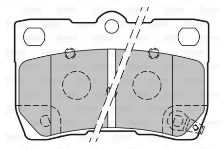 Тормозные колодки дисковые LEXUS GS/IS "2,2-4,3 "R "05-13 Valeo 301888