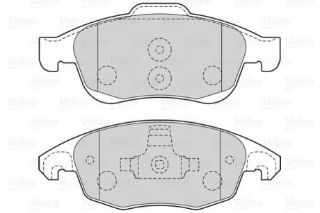 Тормозные колодки дисковые CITROEN/PEUGEOT Berlingo/C4/DS4/5008/Partner "1,2-1,8 "F "06>> Valeo 301997