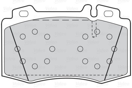 Гальмівні колодки дискові MERCEDES C-Class/CLK/CLS/E-Class/S-Class/SL/SLK "1,8-6,0 "F "92-12 Valeo 302044