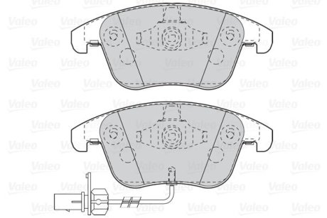 Тормозные колодки дисковые AUDI A4/A5/S5 "1,8-3,2 "F "07-17 Valeo 302098