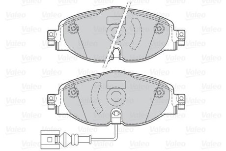 Гальмівні колодки дискові VAG A3/Q2/TT/Octavia/Golf/Passat/Tiguan "1,0-2,0 "F "12>> Valeo 302145