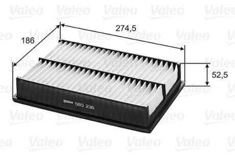 Фільтр повітряний MAZDA 3/5 "1,8-2,3 "03>> Valeo ="585236"