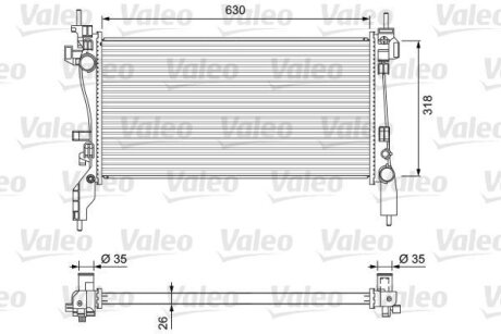 Радіатор двигуна Valeo 701718