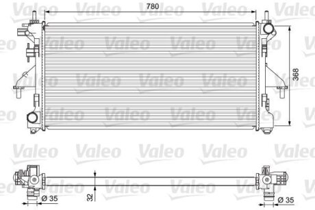 Радіатор двигуна Valeo 701727