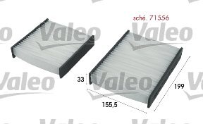 Фільтр салону CITROEN/DS/PEUGEOT DS3/DS/207 "1,0-1,6 "06>> Valeo ="715556"