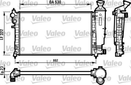 Радіатор двигуна Valeo 731526