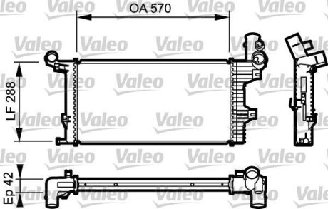 Радиатор системы охлаждения Valeo 732303