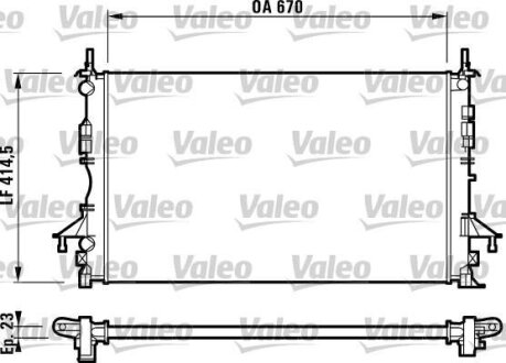 Радіатор двигуна Valeo 732827