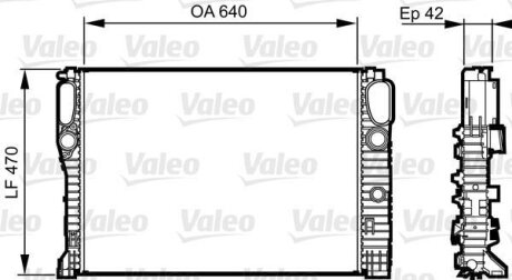 Радіатор двигуна Valeo 732855